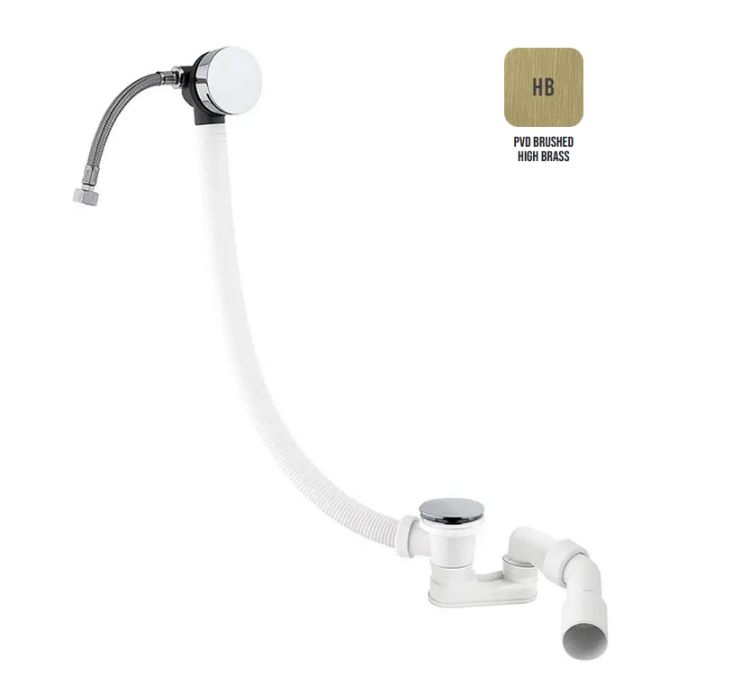 Слив-перелив для ванны ALMAR WASH BASIN E096003.HB с клапаном Pop-up, цвет High Brass