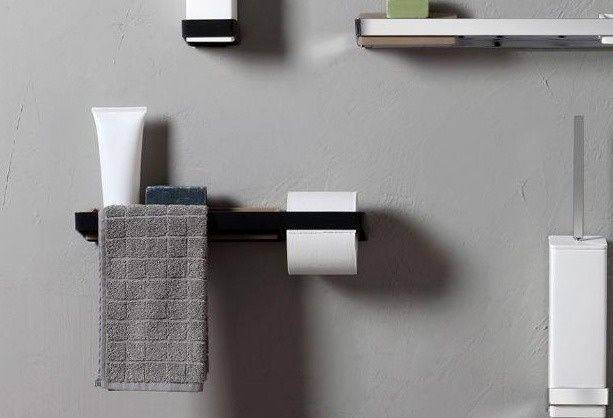 Релинг для аксессуаров правая BERTOCCI FLY 149 1508 0200 410 мм, с полотенцедержателем и держателем для туалетной бумаги, белый матовый