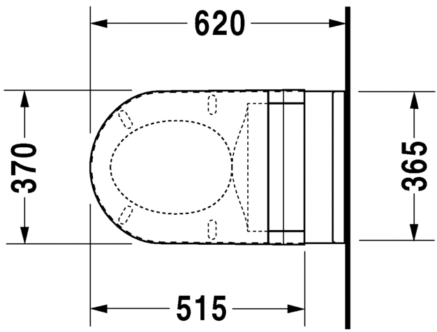 Унитаз подвесной удлинённый Duravit Starck 3 22260900001 с вертикальным смывом, без сидения, с покрытием WonderGliss, белый