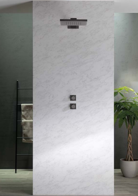 Встраиваемая внутренняя часть вертикального термостата ALMAR Modular E176906 на 2 потребителя, для арт. E180182 и E180132, цвет Чёрный