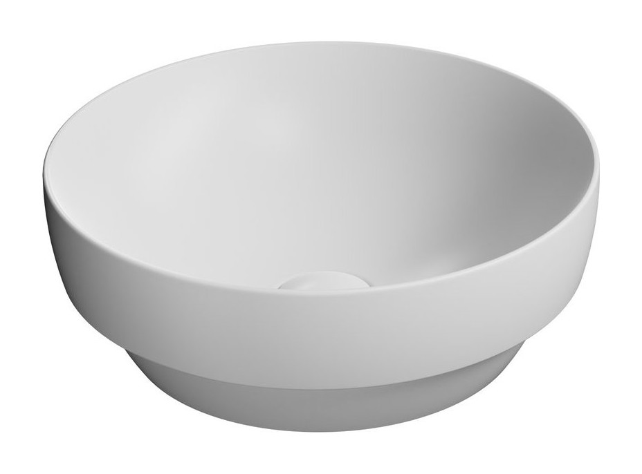 Раковина-чаша встраиваемая сверху GSI PURA 884609 диаметр 400 мм, без отверстия под смеситель, без перелива, цвет Белый матовый