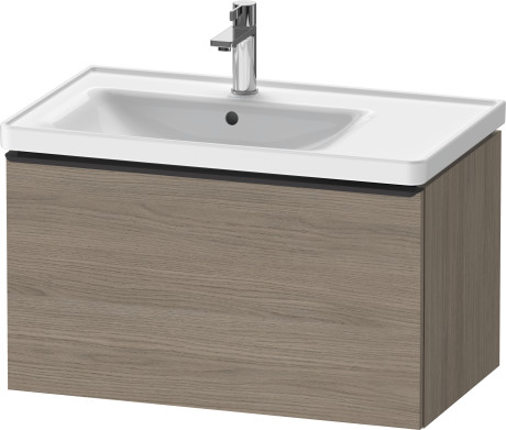 Тумба подвесная под раковину DURAVIT D-Neo DE425503535 784 мм х 452 мм, с одним выдвижным ящиком, дуб терра