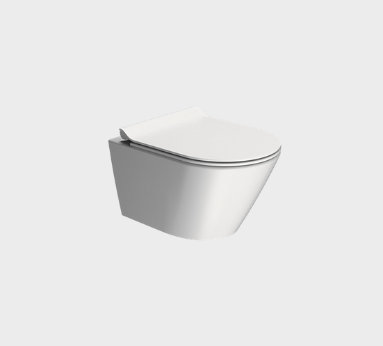 Унитаз подвесной GSI KUBE X 9412FR509 500 мм х 360 мм, c Genius Flush, с крепежом, цвет Белый матовый