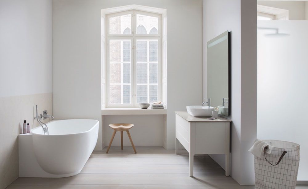 Тумба напольная под столешницу Duravit Luv LU956603939 скандинавский белый
