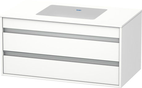 Тумба подвесная под раковину Duravit Ketho KT685501818 с двумя выдвижными ящиками, белый матовый (изделие снято с производства)