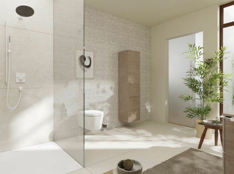 Душевой набор HANSGROHE Pulsify S 24382700 100 1jet, c EcoSmart и душевой штангой 900 мм, цвет Белый матовый