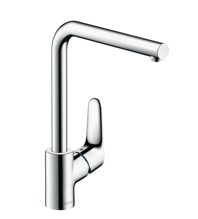 Кухонный смеситель однорычажный c поворотным изливом 1jet HANSGROHE Focus M41 31827000 280 мм, с EcoSmart, цвет Хром