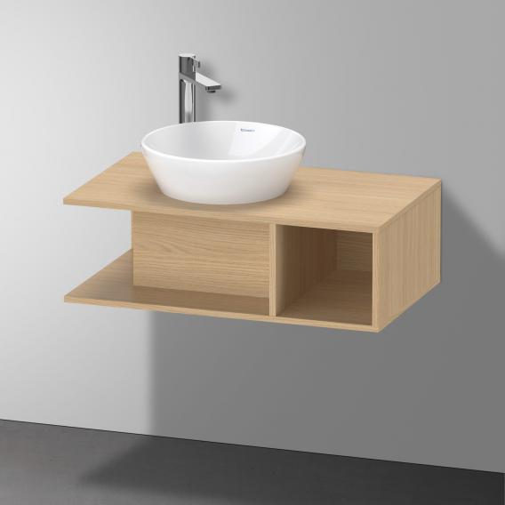Тумба подвесная под раковину DURAVIT D-Neo DE491803030 800 мм х 480 мм, с консолью, с открытой полкой справа, натуральный дуб