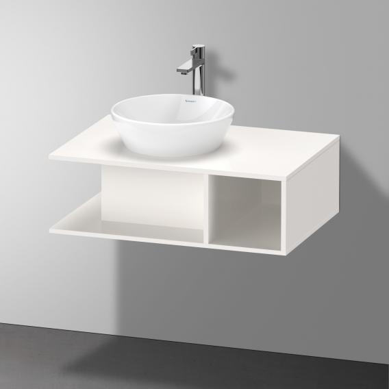 Тумба подвесная под раковину DURAVIT D-Neo DE492802222 800 мм х 550 мм, с консолью, с открытой полкой справа, белый глянцевый