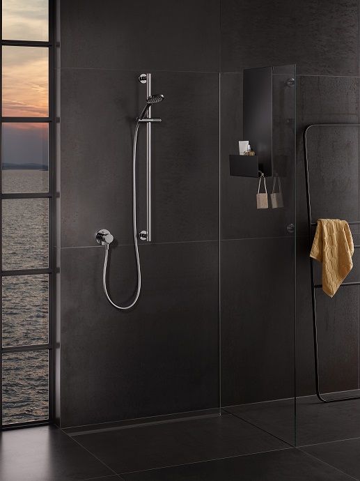 Полочка для душа KEUCO UNIVERSAL 24951 370000 100 мм х 320 мм х 597 мм, цвет чёрный матовый