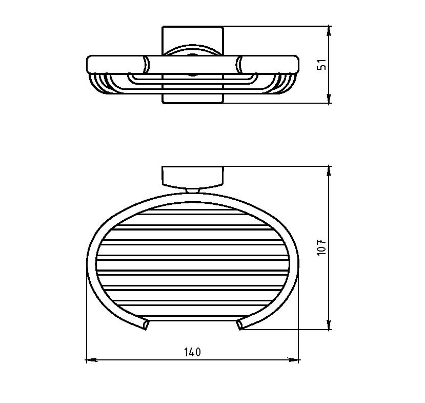 Мыльница-решетка Novaservis Metalia 12 0248.0 хром