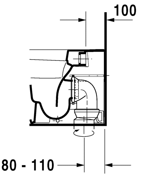 Напольный приставной унитаз Duravit DuraStyle 2150090000 белый