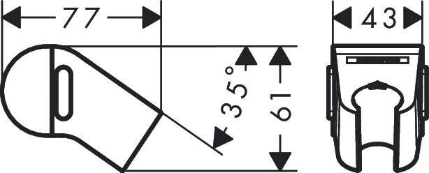 Слайдер с кнопкой для ручного душа HANSGROHE WallStoris 27917700 Матовый белый