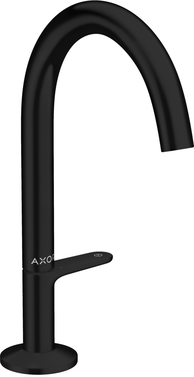 Смеситель для раковины AXOR One Select 48020670 170 мм, со сливным клапаном Push-Open, чёрный матовый