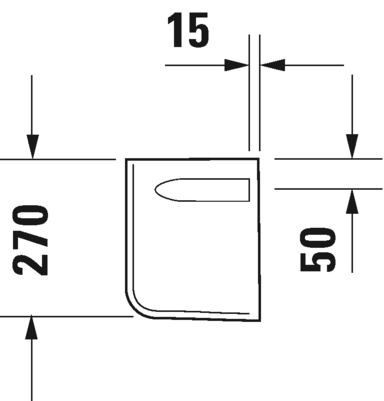 Полупьедестал Duravit D-code 08571700002 для раковины, белый