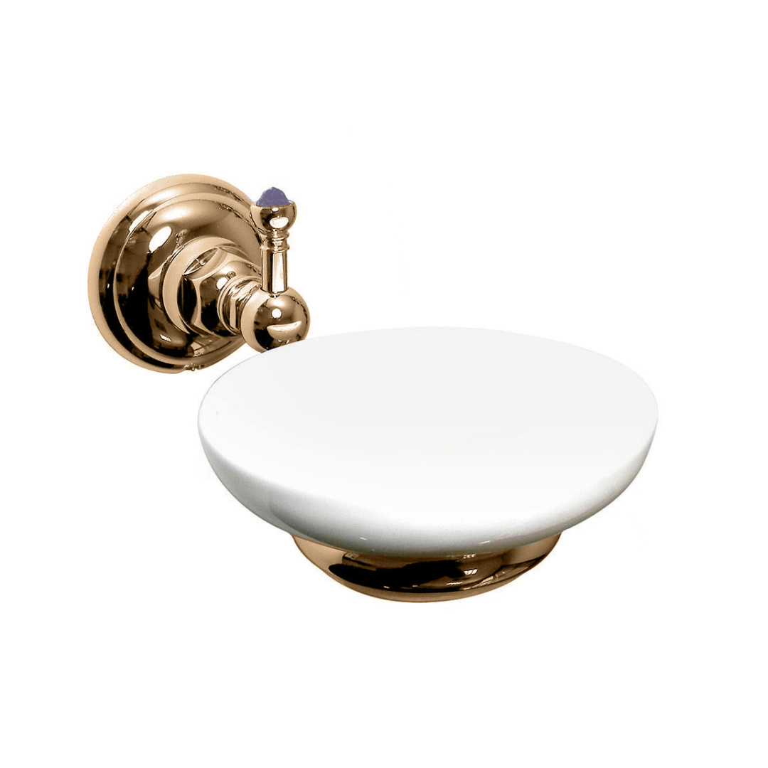 Мыльница настенная с держателем NICOLAZZI ACCESSORI 1487BZ Бронза/Белый