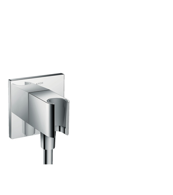 Шланговое подсоединение со встроенным держателем для душа Нansgrohe Fixfit Porter Square 26486000 хром