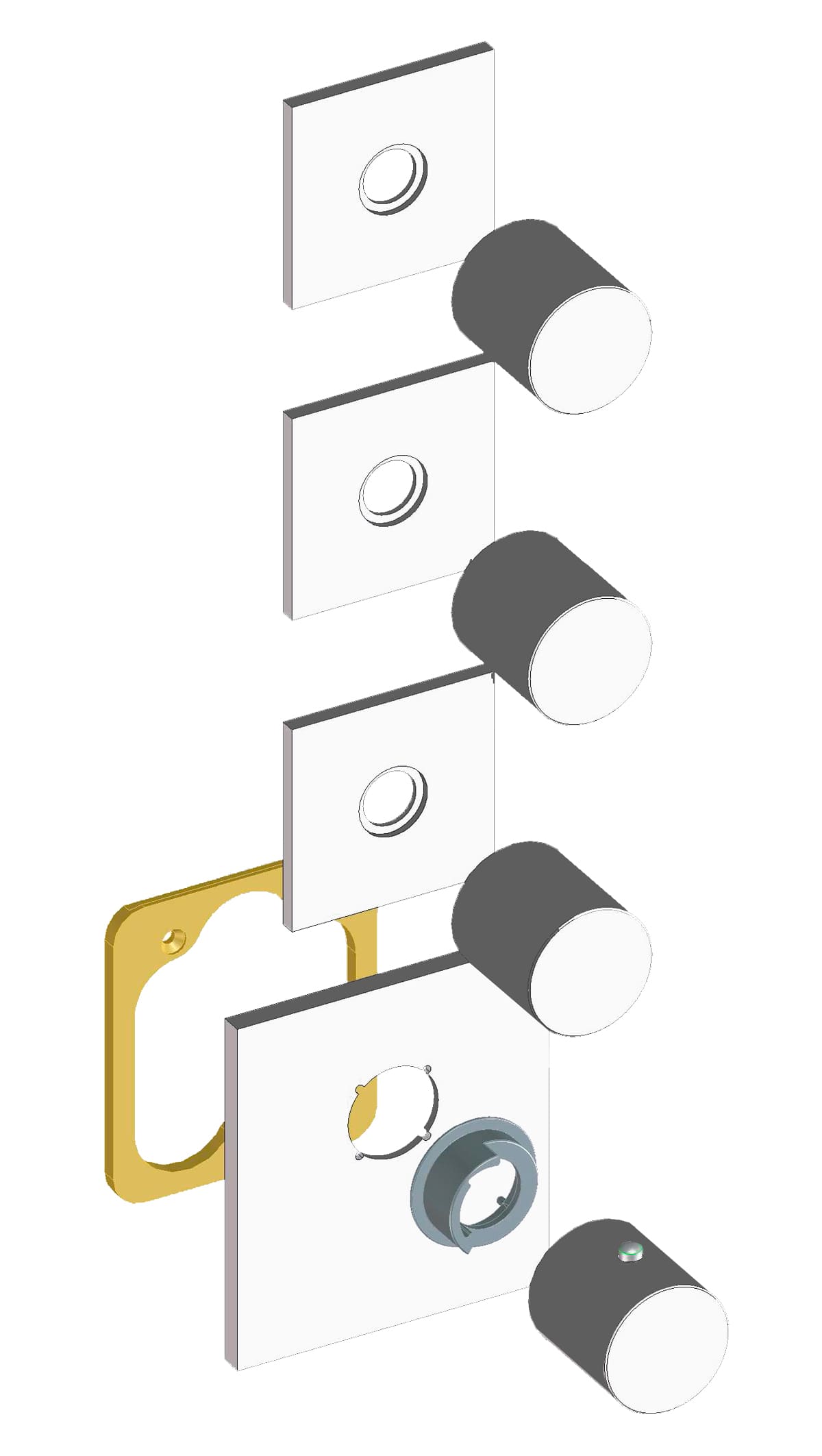 Термостатический смеситель для душа с высокой пропускной способностью Bossini Oki Z031205.030 цвет Хром