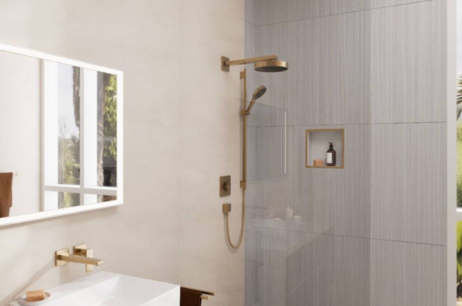 Верхний душ круглый потолочный HANSGROHE Rainfinity 26228990 250, 1jet, цвет Полированное золото