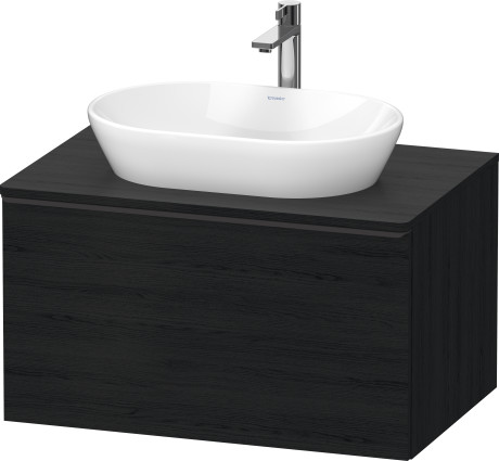Тумба подвесная под раковину DURAVIT D-Neo DE494701616 800 мм х 550 мм, с консолью, с одним выдвижным ящиком, чёрный дуб
