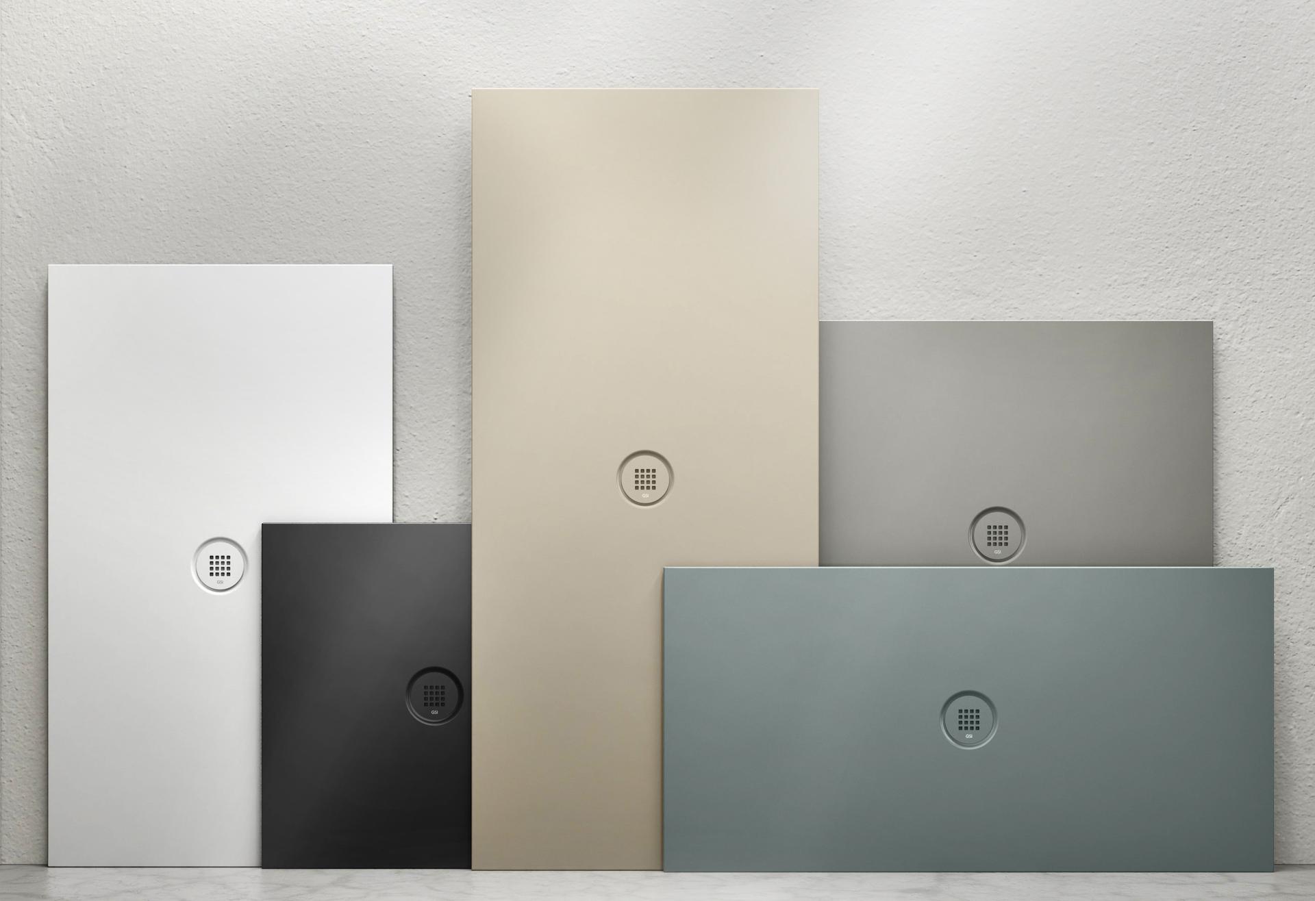 Керамический душевой поддон GSI PURA H2 461209PIL04 1200х900х20 мм, в комплекте с сифоном, цвет Agave Matte