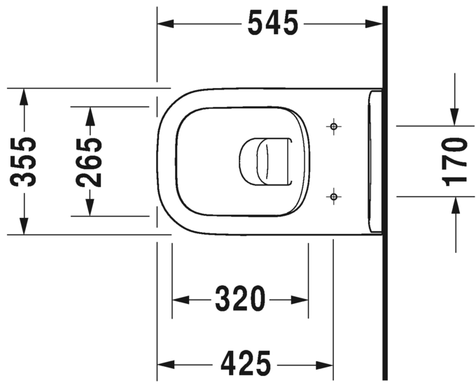 Подвесной унитаз Duravit D-Code Rimless 45700900A1 54 см с сиденьем (комплект)