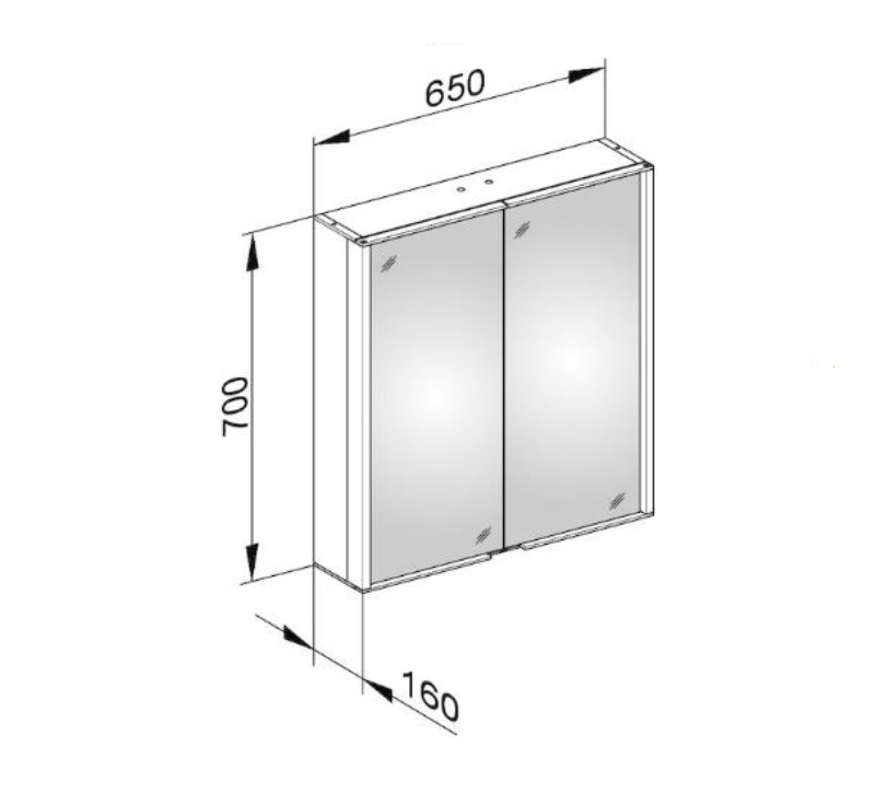 Зеркальный шкаф с подсветкой Keuco Royal Match 12801 171301 настенный монтаж