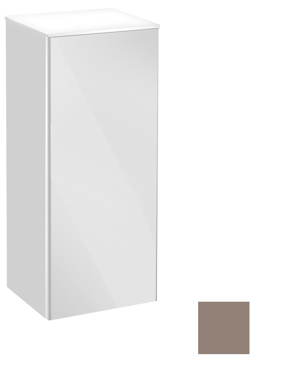 Средний шкаф Keuco Royal Reflex 34020 140002 корпус матовый лак/фасад стекло трюфель
