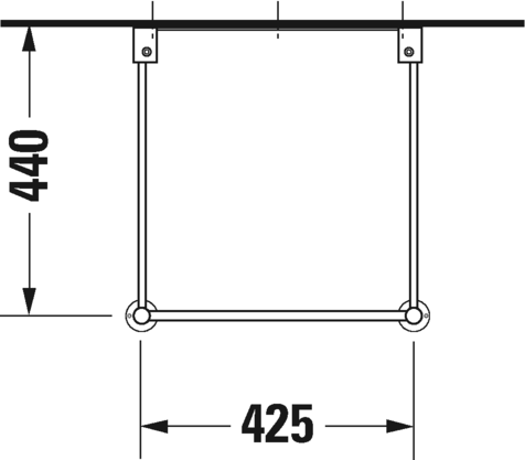 Металлическая консоль для раковины Duravit Starck 3 0030641000 хром