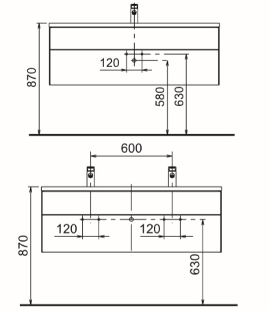 Тумба под умывальник Keuco Royal Reflex  34080 220000 корпус декоративное глянцевое покрытие/фасад стекло магнолия