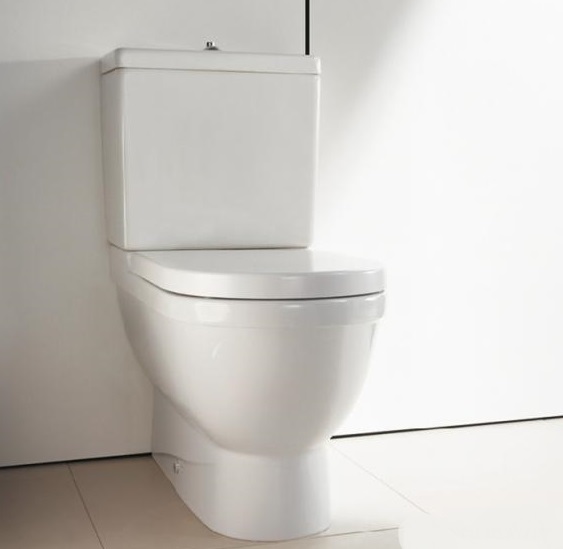 Унитаз напольный комбинированный Duravit Starck 3 01280900001 с вертикальным смывом, с покрытием WonderGliss, с креплением, белый