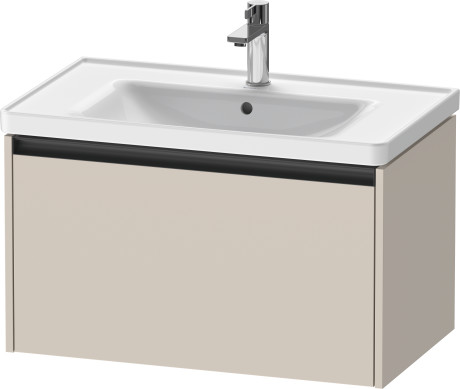 Тумба подвесная под раковину DURAVIT KETHO.2 K25083083830000 455 мм х 784 мм х 440 мм, 1 выдвижной ящик, серо-коричневый суперматовый