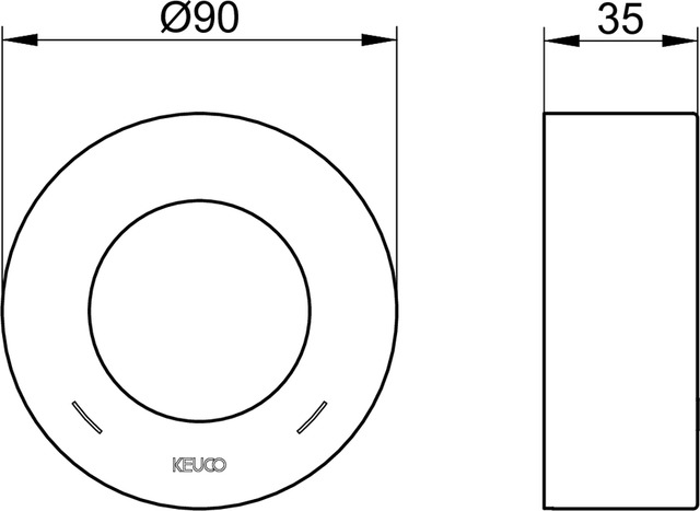 Розетка круглая с удлинением KEUCO IXMO 59551 010381 Хром