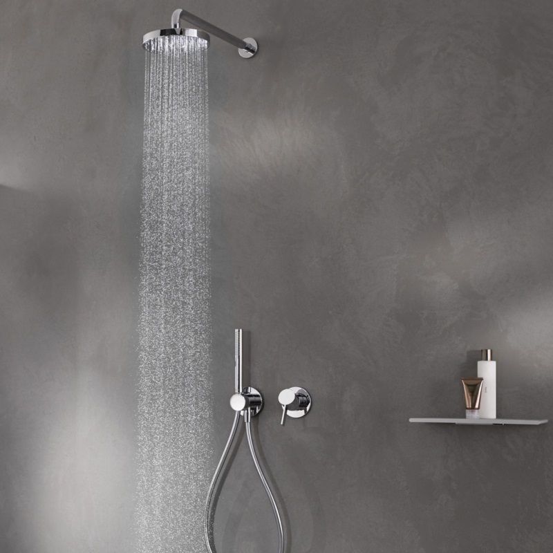 Переключатель на 2 потребителя Keuco IXMO 59556 011201 с выводом для шланга и держателем лейки хром