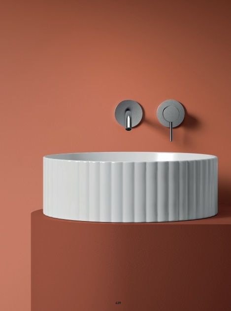 Раковина круглая накладная ARTCERAM MILLERIGHE OSL010 17 00 440 мм х 440 мм, без отверстия под смеситель, без перелива, чёрный матовый