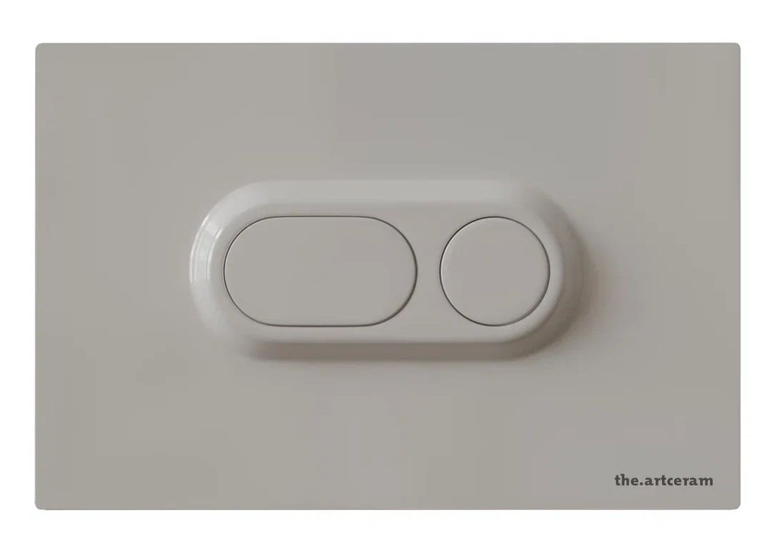 Клавиша смыва ARTCERAM ATELIER 702.000.05   245х163 мм, 2 режима, с антибактериальным покрытием, белый глянцевый