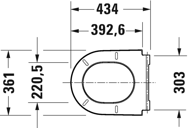 Унитаз подвесной + сиденье Duravit D-Neo Rimless 45870900A1 370 мм х 480 мм, с вертикальным смывом, без смывного края, с креплением Durafix, белый