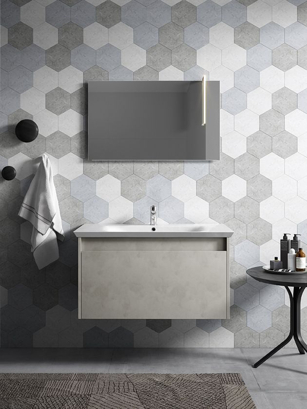 Тумба подвесная под раковину BMT Mars 933 109 HEF 01 261  700х486х503 мм, цвет Rovere Tortora