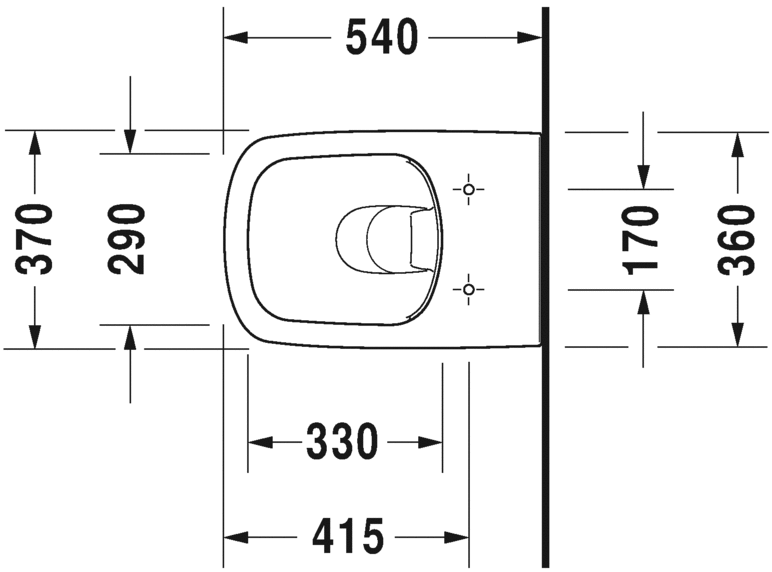 Унитаз подвесной  с сиденьем Duravit DuraStyle Rimless 45510900A11 с вертикальным смывом, без смывного края,  с покрытием WonderGliss, белый