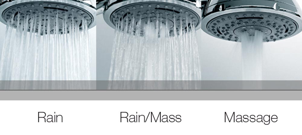 Лейка для душа Bossini Duerro Mas 3 режима I00130.030 хром