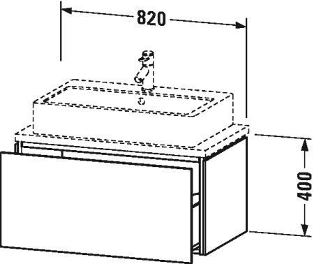 Тумба подвесная для консоли Duravit L-Cube LC580201212 дуб брашированный