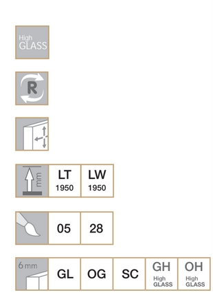 АКЦИЯ!!! ДОСТАВКА И УСТАНОВКА ПО МОСКВЕ В ПОДАРОК!!! Маятниковая дверь для прямоугольной кабины Provex Look 0005 LT 05 GL 1000 мм х 1950 мм, блестящий алюминий/стекло прозрачное