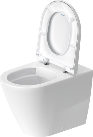 Унитаз напольный пристенный Duravit D-Neo Rimless 2003090000 370 мм х 580 мм, с вертикальным смывом, без смывного края, с креплением, белый