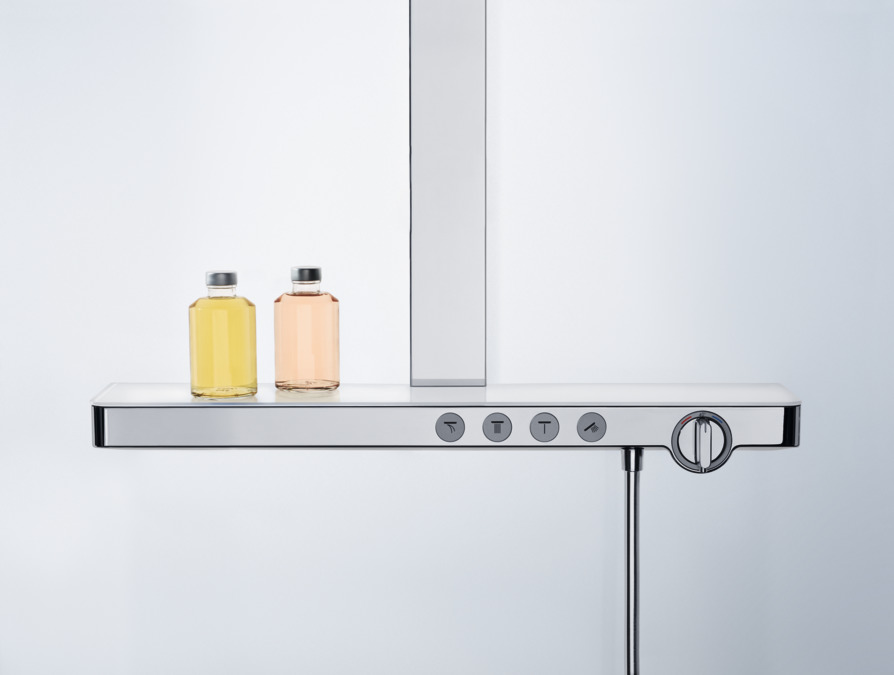 Душевой комплект Hansgrohe Rainmaker Select 27106400 Showerpipe 460 3jet с термостатом белый/хром