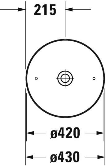Раковина накладная Duravit Cape Cod 2328430000 43 см