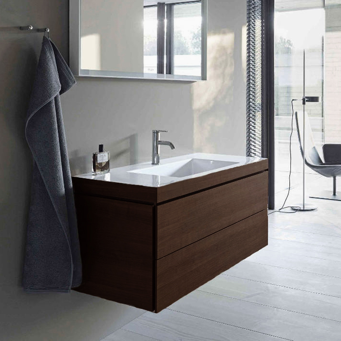 Тумба подвесная под раковину Duravit L-Cube LC 6241 6969 орех брашированный