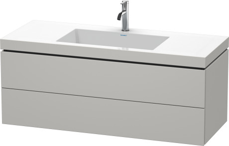 Тумба подвесная с раковиной Duravit L-Cube LC6929O0707 бетонно-серый матовый