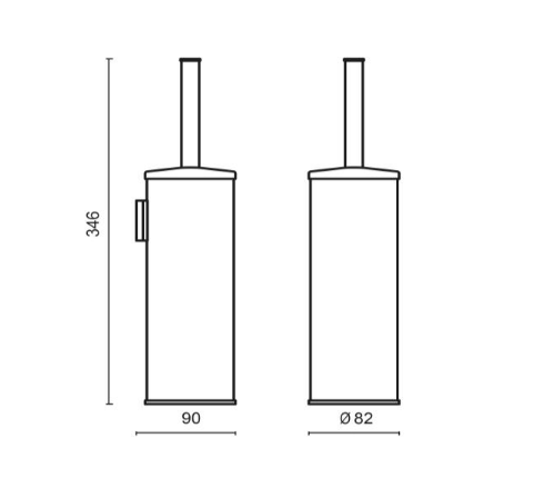 Ершик для унитаза с колбой подвесной BOSSINI Tondo Line V50107.030 цвет Хром