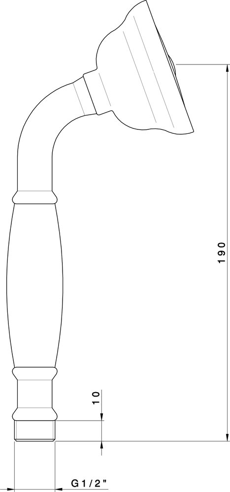 Душевая лейка NICOLAZZI DOCCIA C7104BZ Белый/Бронза