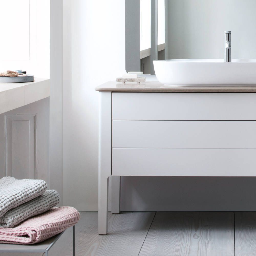 Тумба напольная под столешницу Duravit Luv LU9567B3939 скандинавский белый